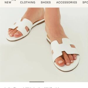 New French Sole white leather Alibi sandals